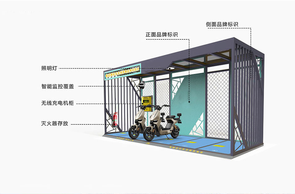 電動(dòng)車無(wú)線充電樁，兩輪車無(wú)線充電，一拖六充電樁